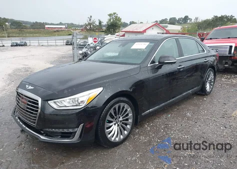 2018 Genesis G90 3.3T Premium z USA, uszkodzony, nr VIN KMHG34JA4JU043346